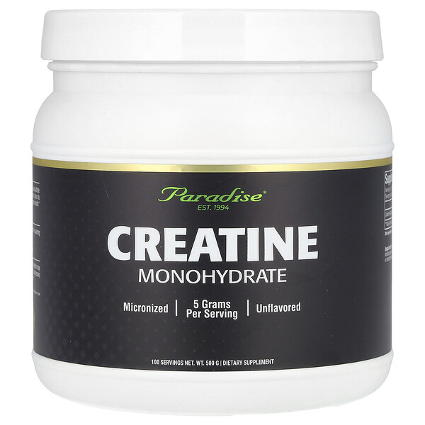 Creatine Monohydrate, Unflavored, 500 g Paradise Herbs