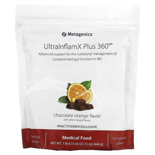 UltralnflamX Plus 360°, Medical Food, Chocolate Orange, 22.72 oz (644 g) Metagenics