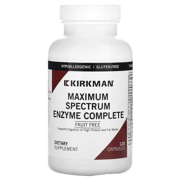 Maximum Spectrum Enzyme Complete, 120 Capsules Kirkman Labs