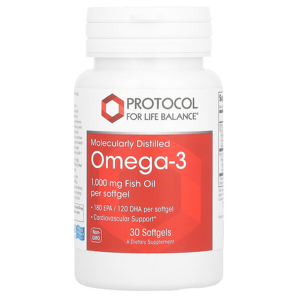 Omega-3, 1,000 mg, 30 Softgels Protocol for Life Balance