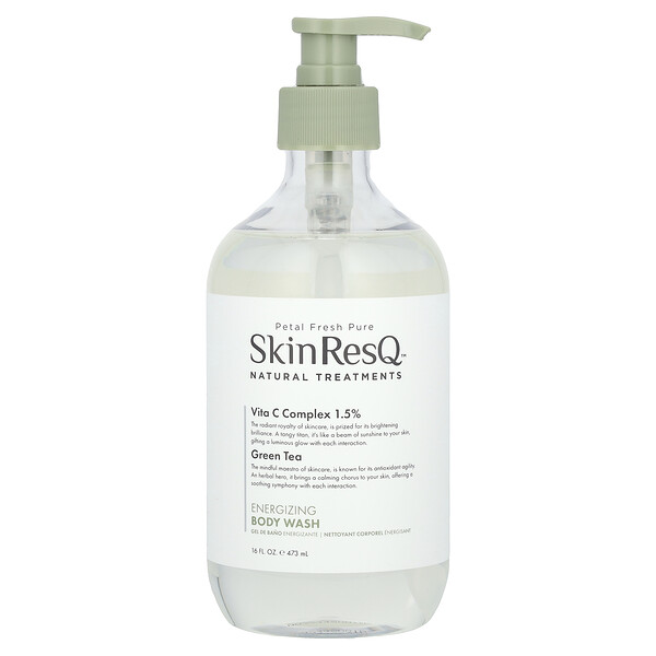 Skin ResQ Natural Treatments, Energizing Body Wash, 16 fl oz (473 ml) Petal Fresh