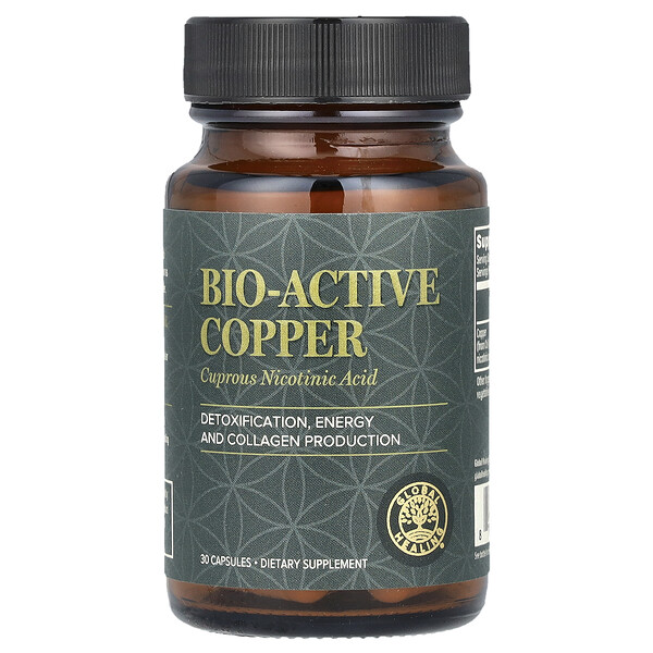 Bio-Active Copper, 30 Capsules Global Healing