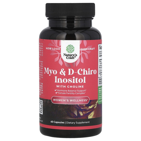 Myo & D-Chiro Inositol with Choline, 60 Capsules Nature's Craft