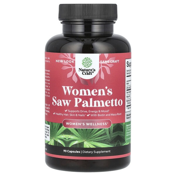 Women's Saw Palmetto, 90 Capsules Nature's Craft