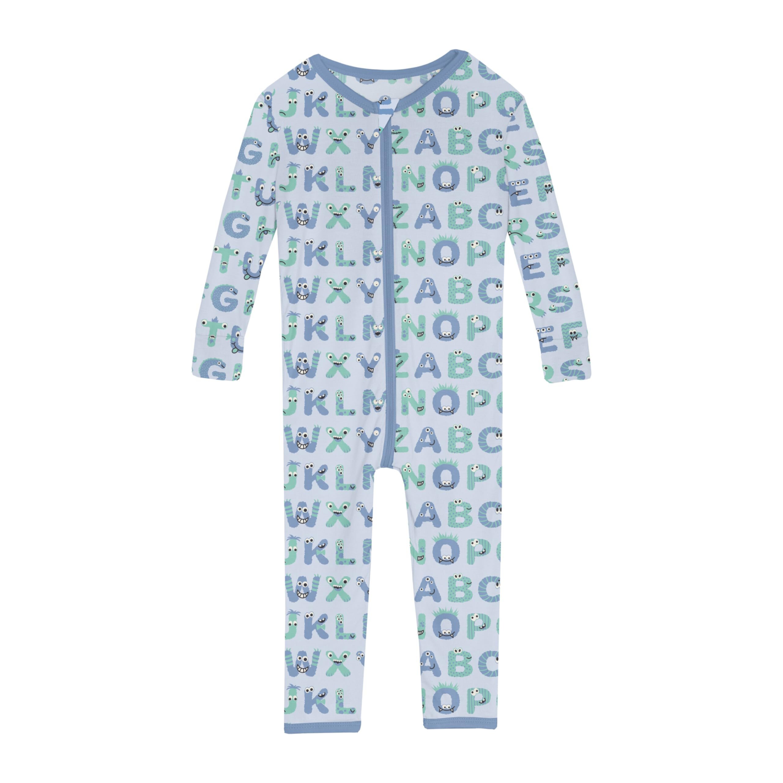 Пижамы KicKee Pants Для мальчиков Print Convertible Sleeper with Zipper KicKee Pants