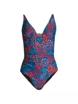 Niki Plunge One-Piece Swimsuit Change of Scenery
