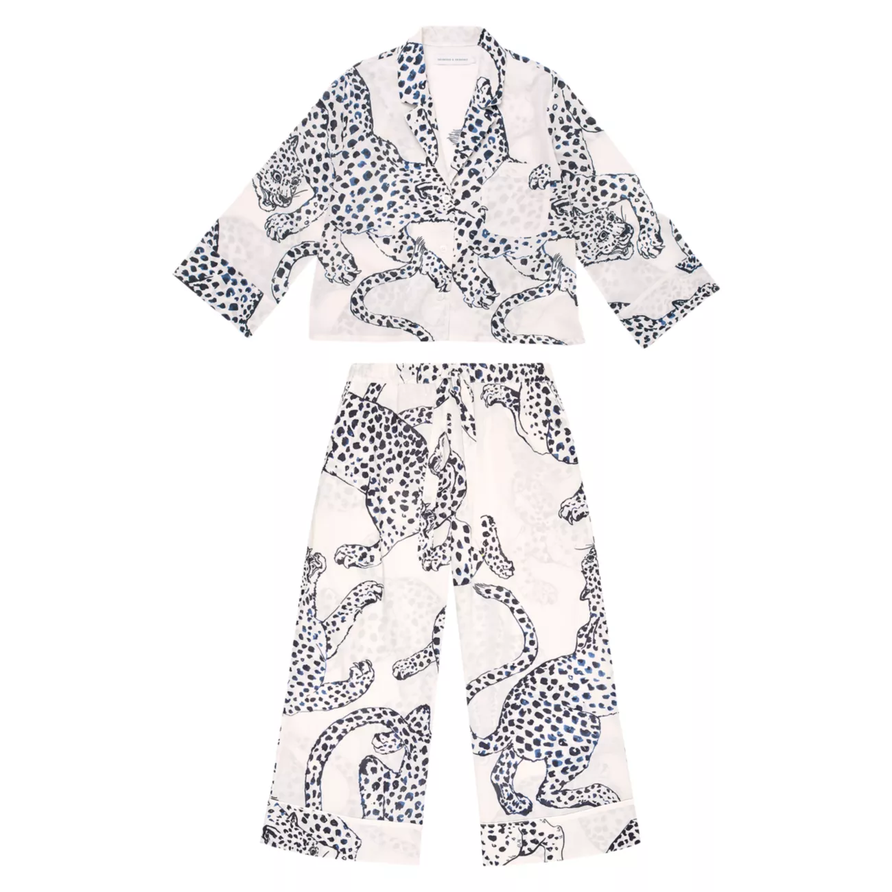 Jaguar Print Boxy Pajama Set Desmond & Dempsey