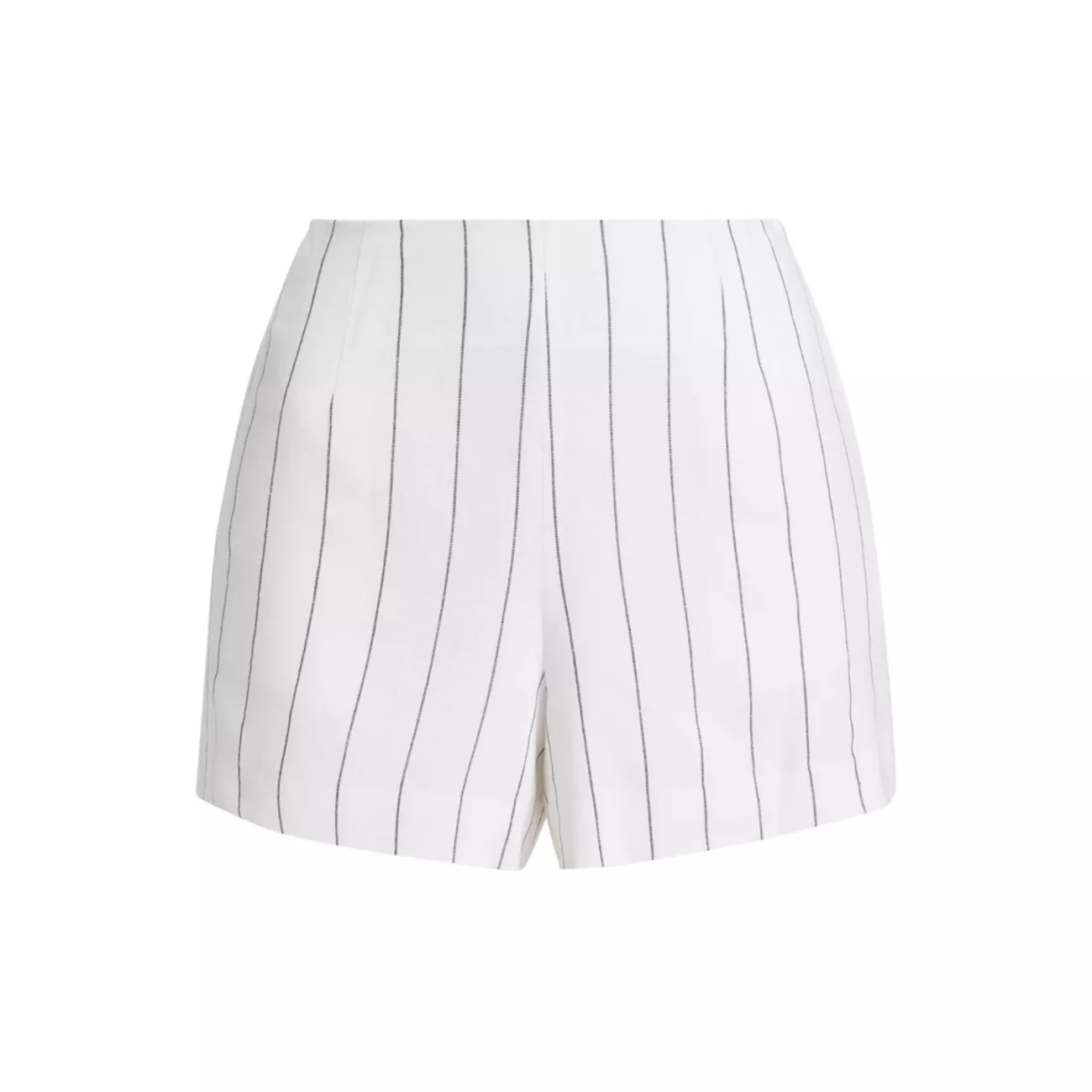 Pinstripe Cotton &amp; Linen-Blend Shorts If Only Studio