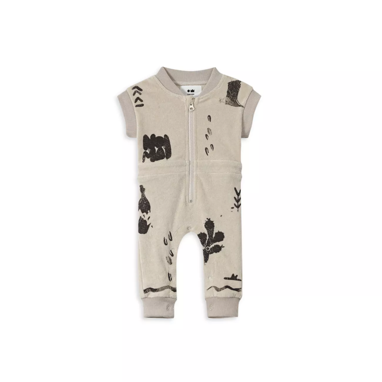 Baby's Printed Terry Coveralls OMAMImini