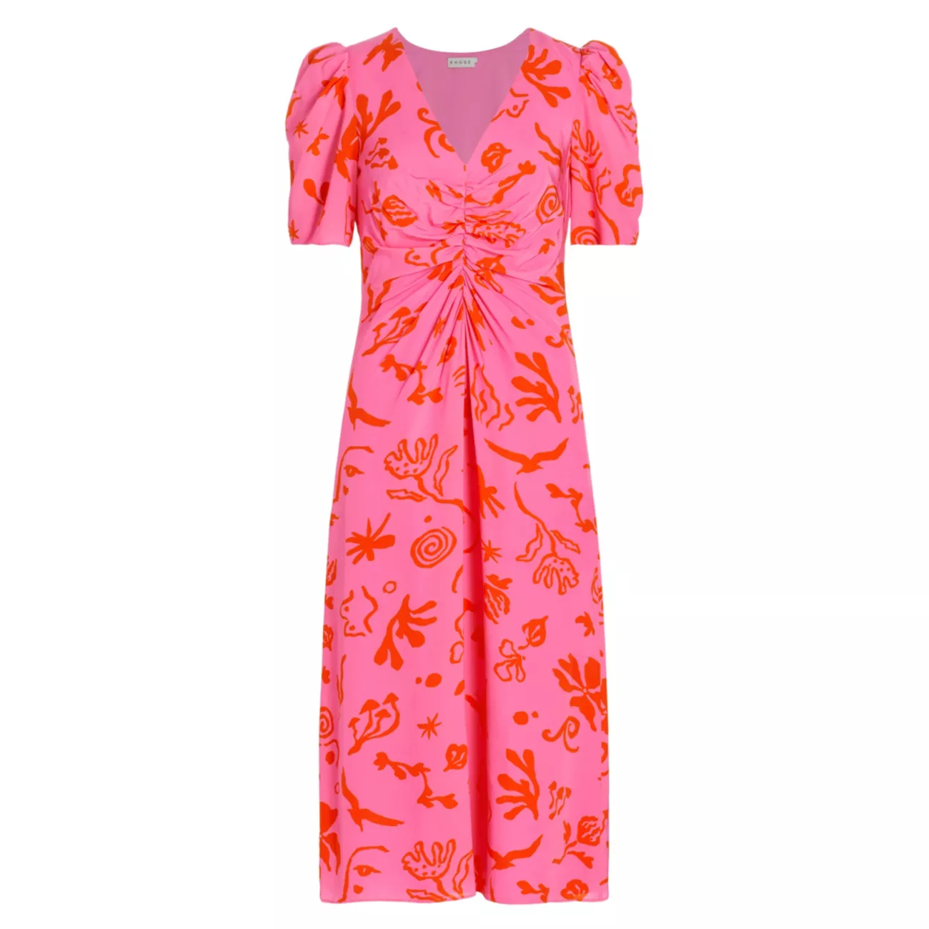 Maci Printed Midi-Dress Dress Rhode