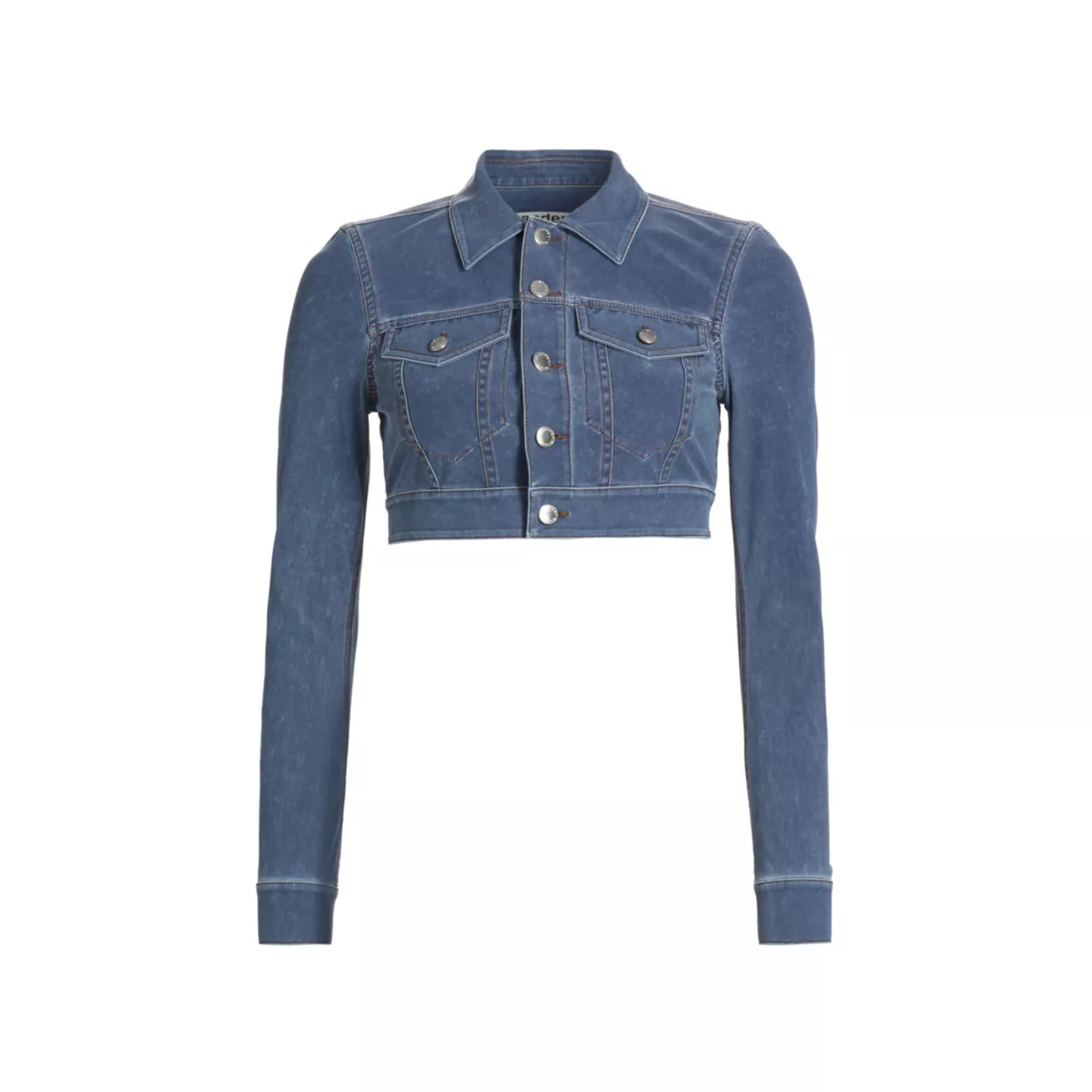 Trompe L'Oeil Denim-Inspired Crop Jacket Alexander Wang