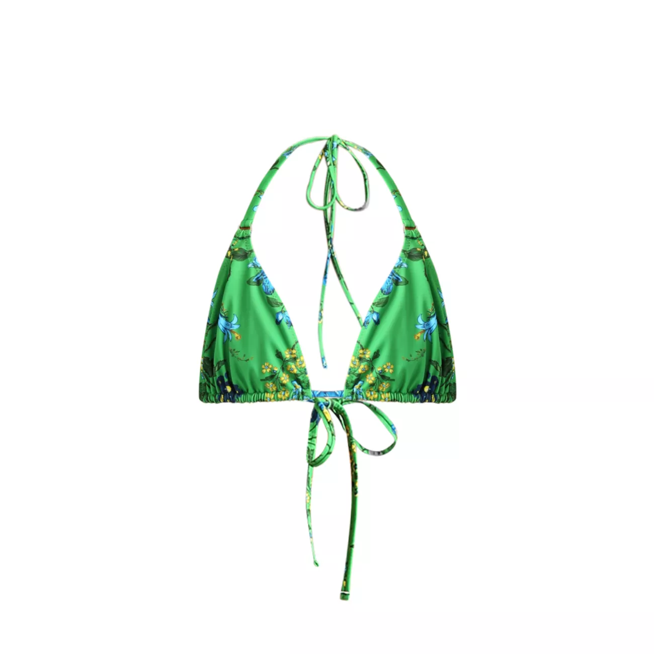 Floral String Triangle Bikini Top Erdem