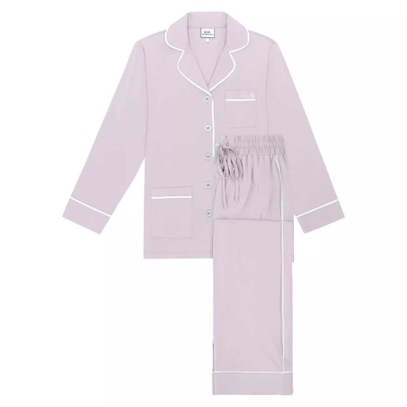 Monogrammed Luxe Stretch Cotton Collection Pajama Set KIP.