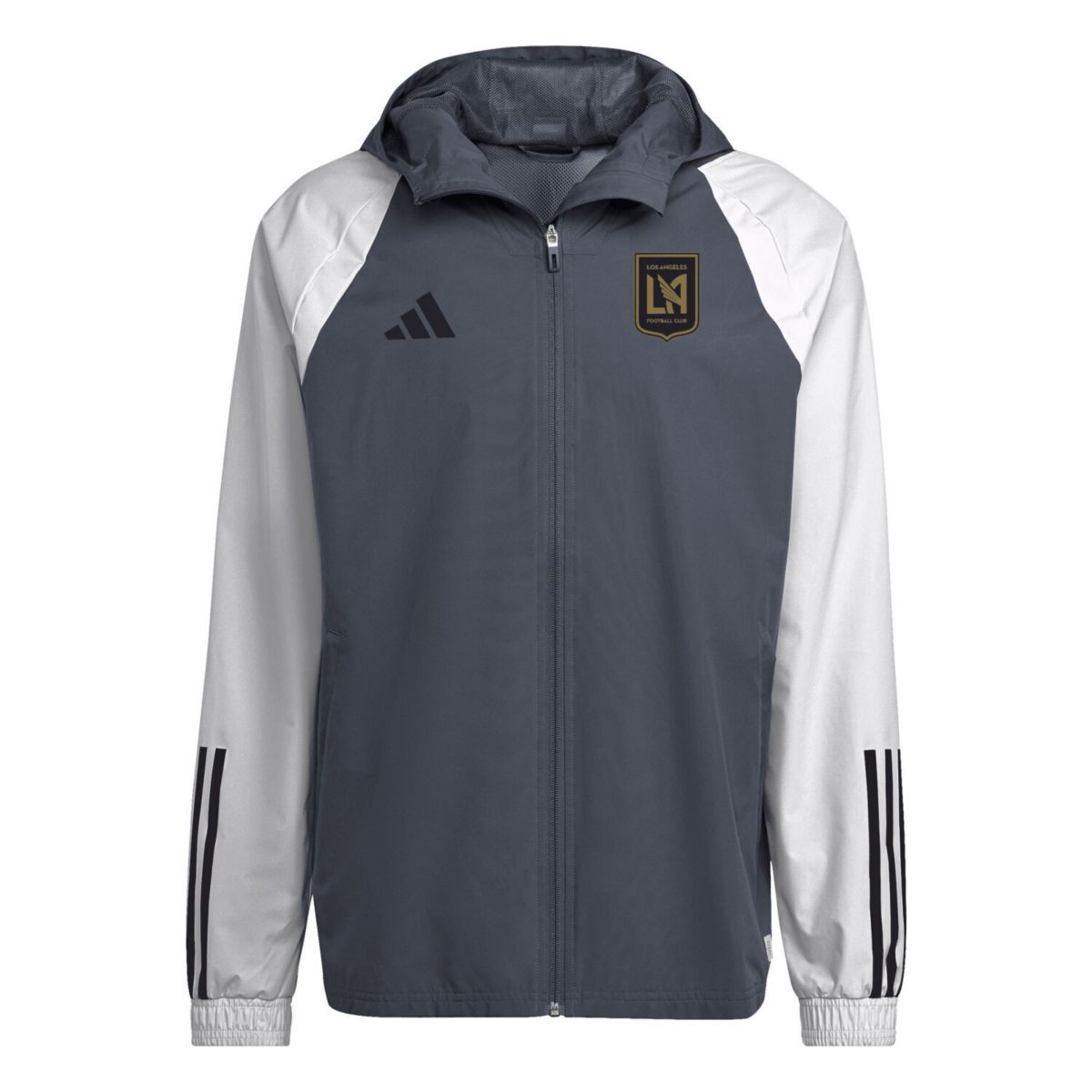 Мужская Куртка adidas LAFC 2024 для любой погоды с полноразмерной молнией и рукавами реглан Unbranded