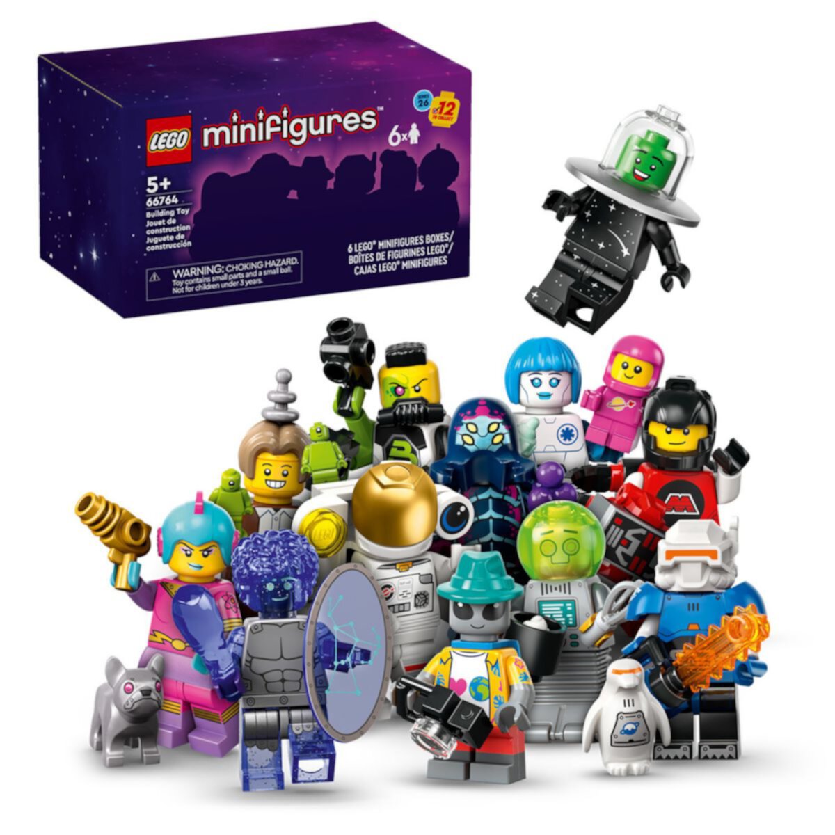 LEGO Minifigures Space 6-Pack Collectible Minifigure Space Toy Series 26 - Styles May Vary Lego