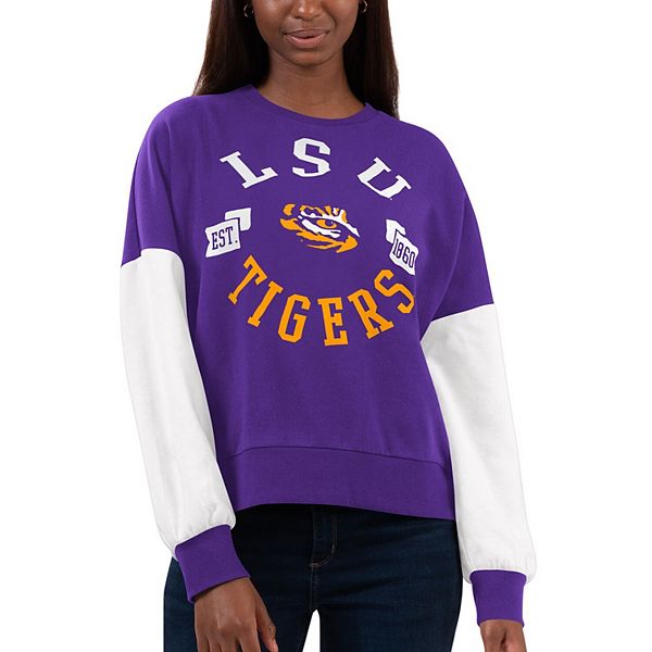 Женское худи G-III 4Her от Carl Banks с графикой LSU Tigers и флисовой подкладкой In The Style