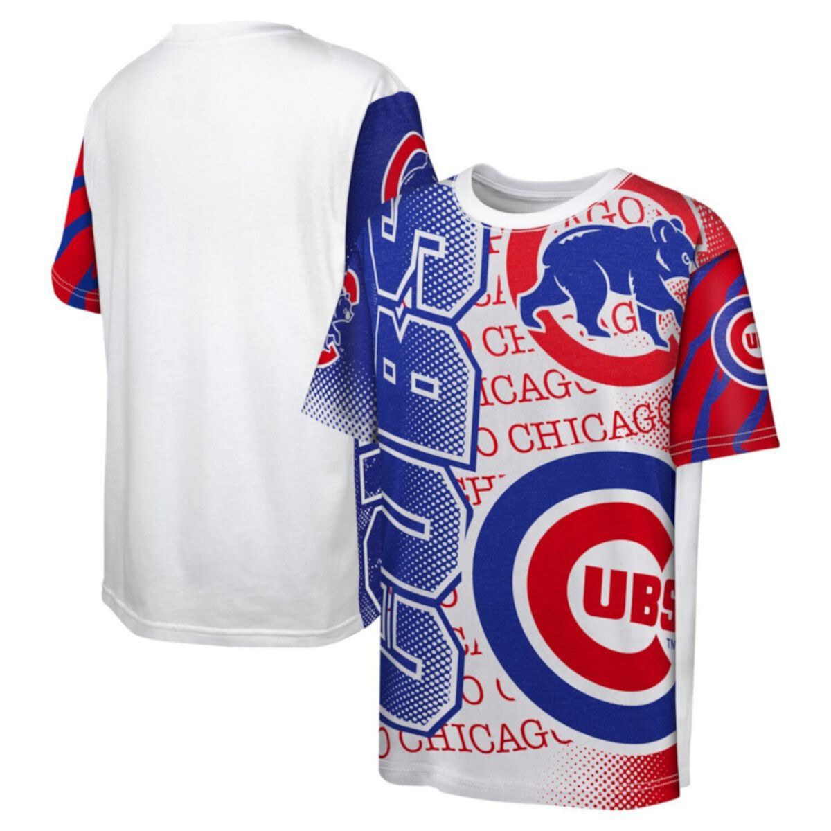 Youth Fanatics Branded White Chicago Cubs Impact Hit Bold T-Shirt Unbranded