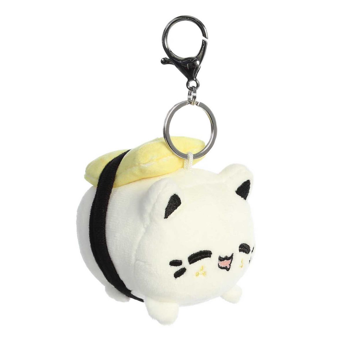 Aurora Mini Tasty Peach 3.5&#34; Tamago Sushi Meowchi Keychain Enchanting Stuffed Animal Aurora