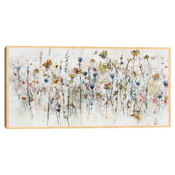 Fine Art Canvas Watercolor Wildflowers Fine Art Canvas