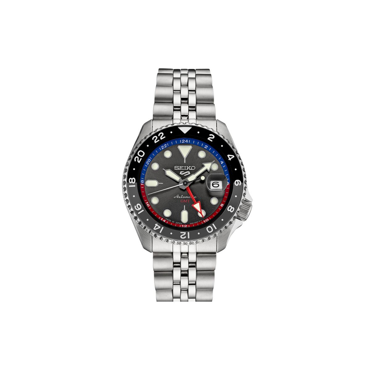 Механические часы Seiko Men's 5 Sports с серым циферблатом из нержавеющей стали Seiko