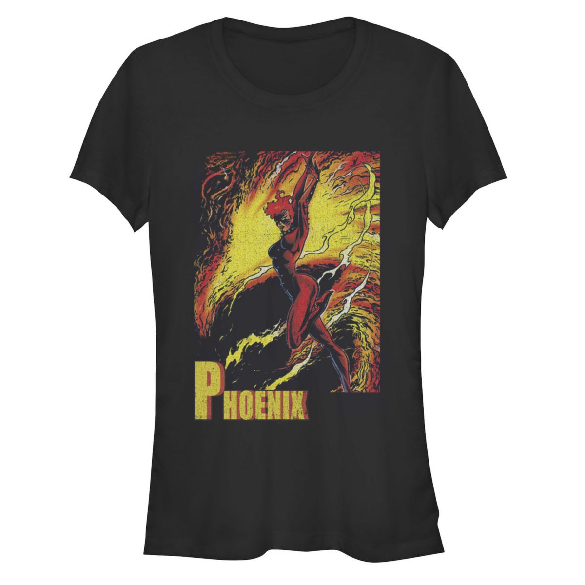 Juniors' X-Men Dark Phoenix Fire Poster Graphic Tee Marvel