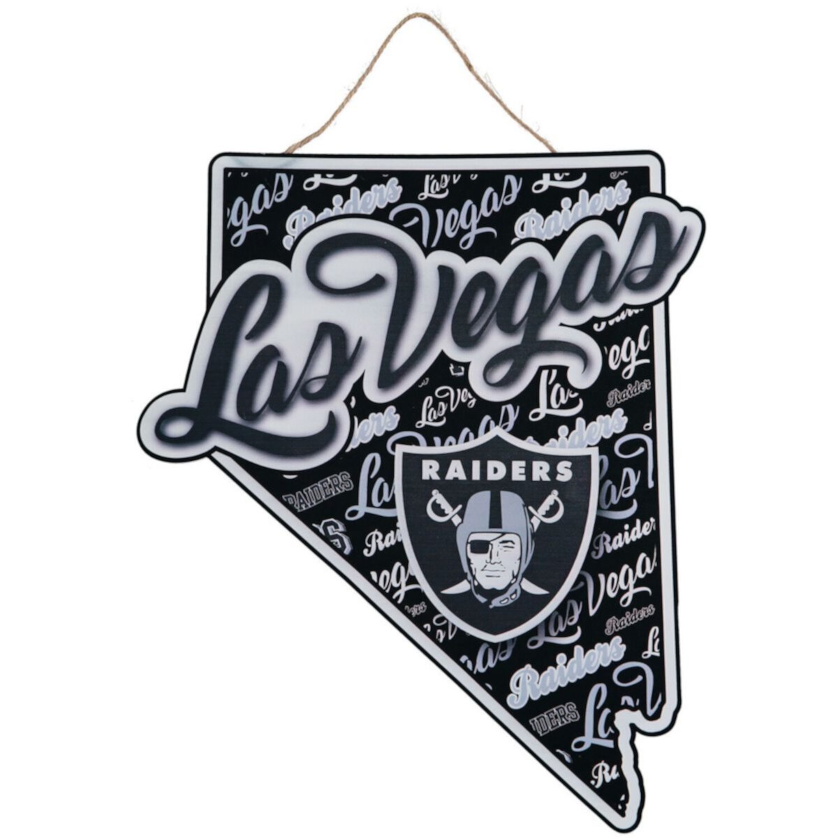 FOCO Las Vegas Raiders 14'' x 17.5'' Die-Cut State Sign Unbranded