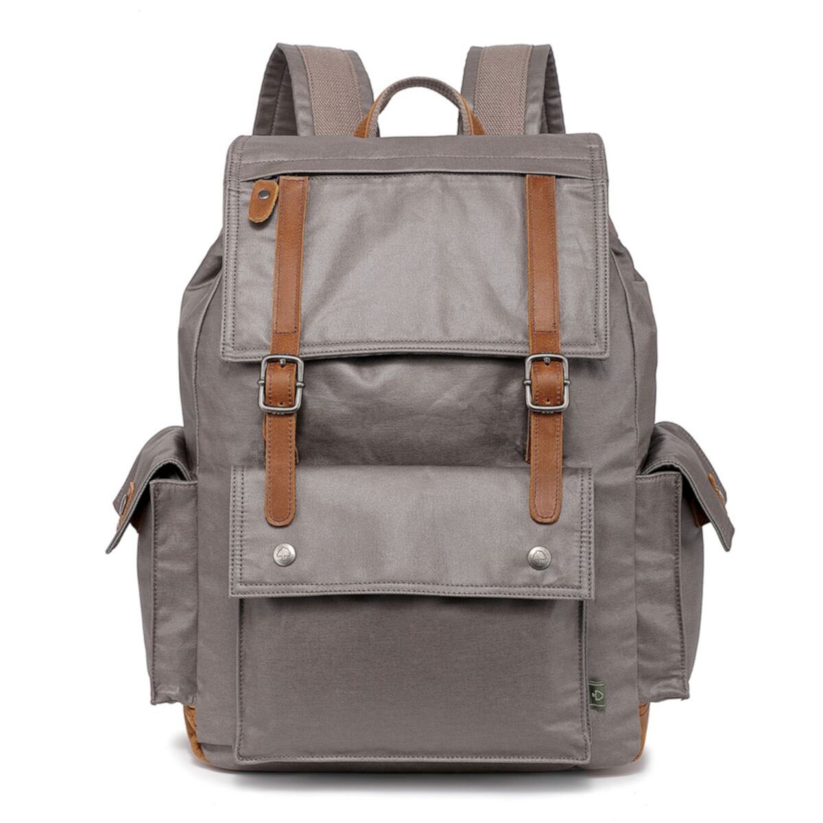 Tsd Brand Urban Light Traveller Canvas Leather Backpack TSD BRAND