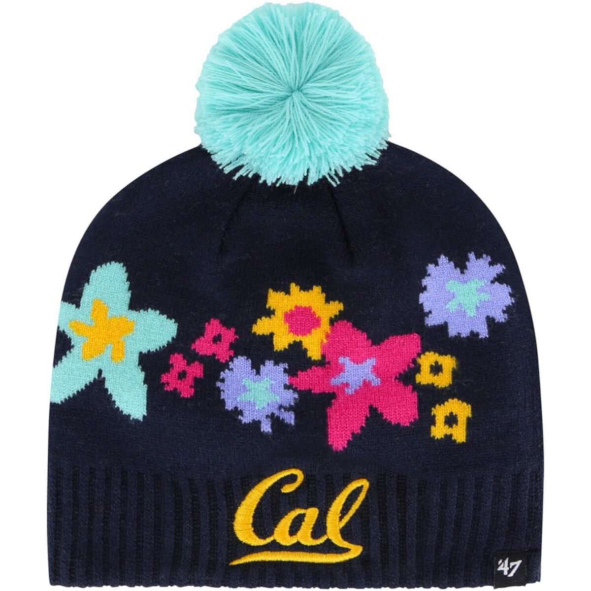 Girls Youth '47 Navy Cal Bears Buttercup Knit Beanie with Pom Unbranded