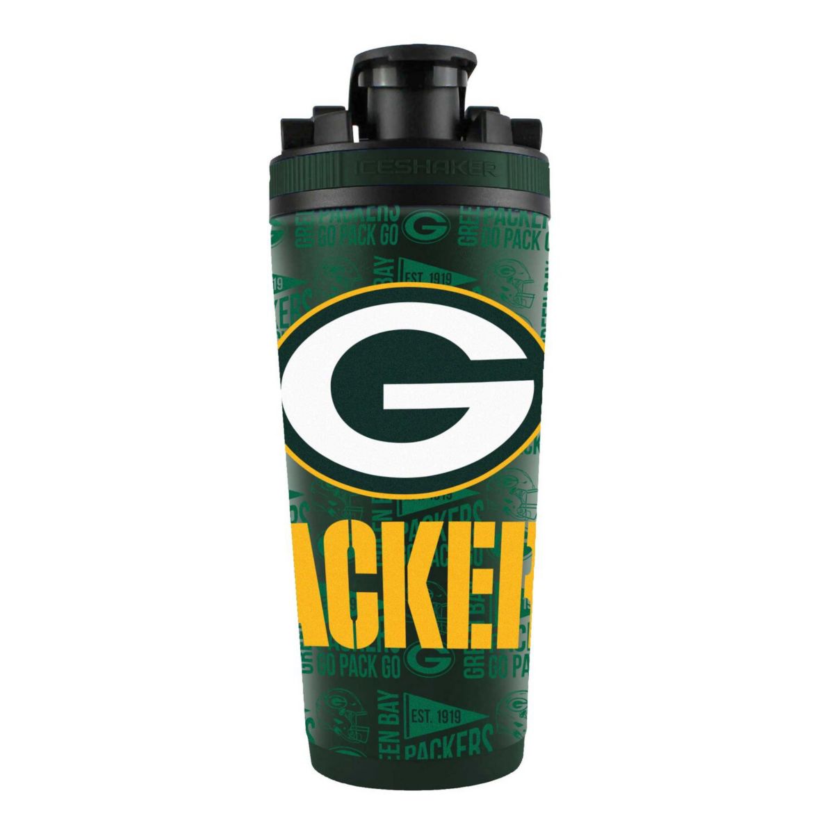 WinCraft Green Bay Packers 26oz. 4D Stainless Steel Ice Shaker Bottle Unbranded