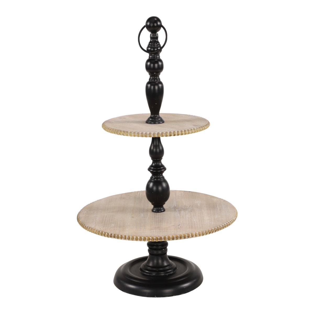 Stella & Eve Black Wood Tiered Server Stella & Eve