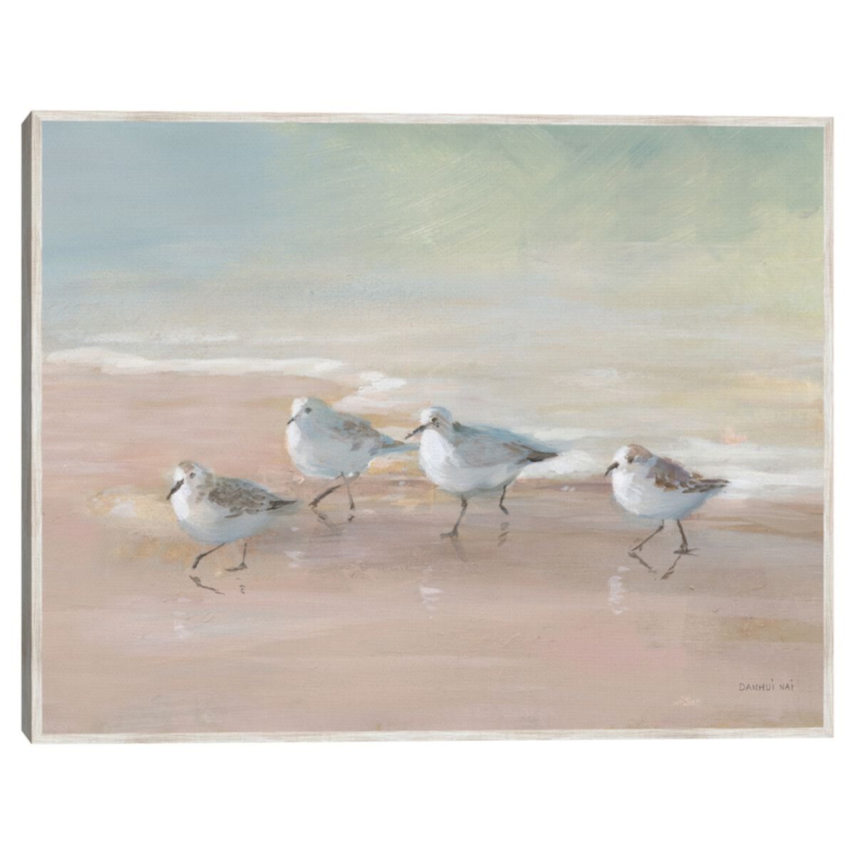 Masterpiece Shorebirds on the Sand I by Danhui Nai Canvas Art Print Master Piece