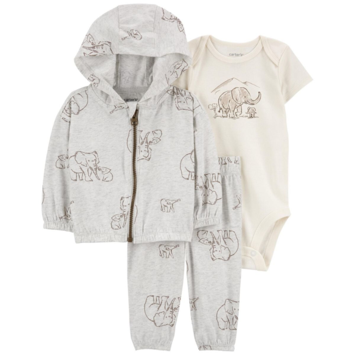 Детский комплект одежды Carter's 3-Piece Elephant Little Jacket Set Carter's