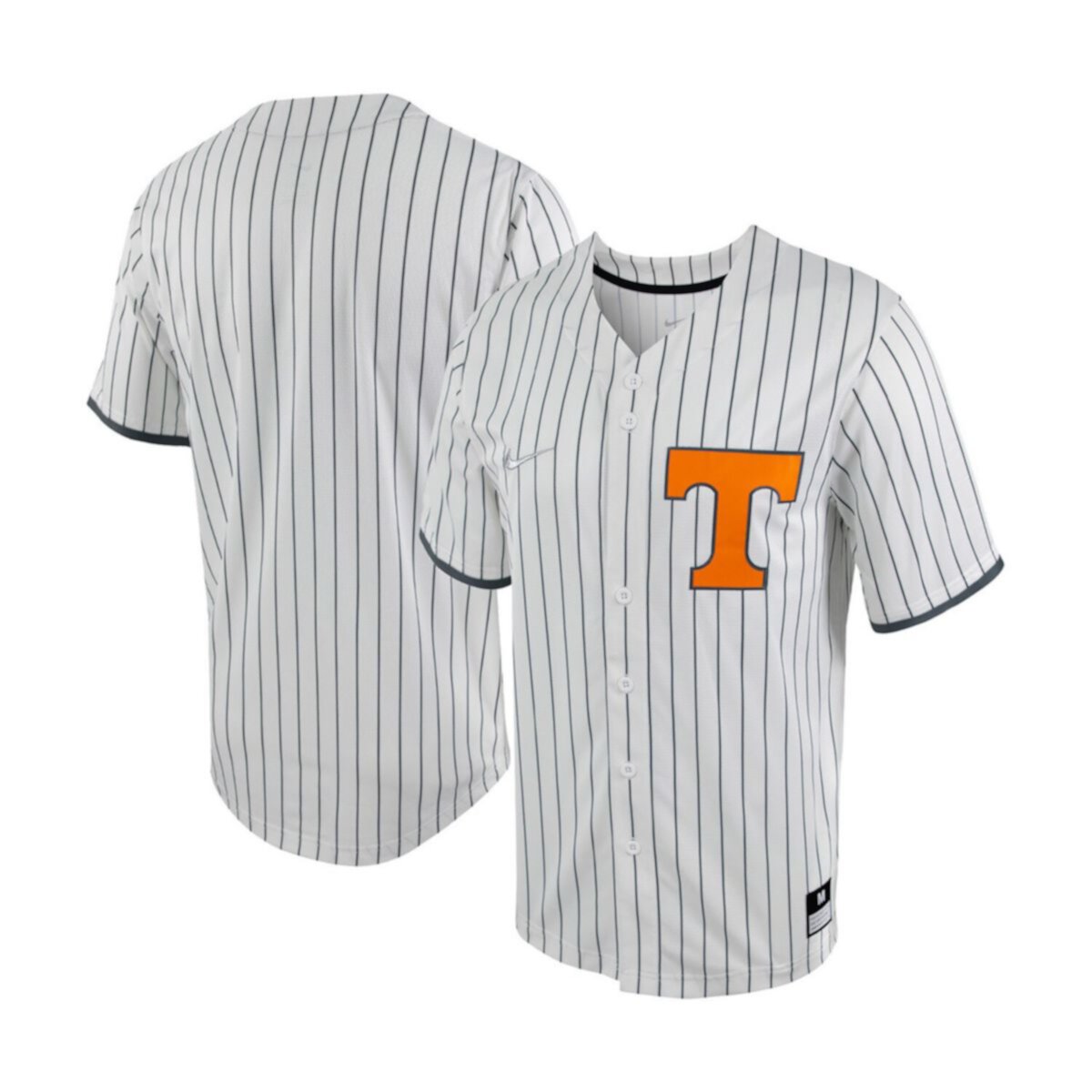 Men's Nike White/Gray Tennessee Volunteers Pinstripe Replica Full-Button Baseball Jersey Nitro USA