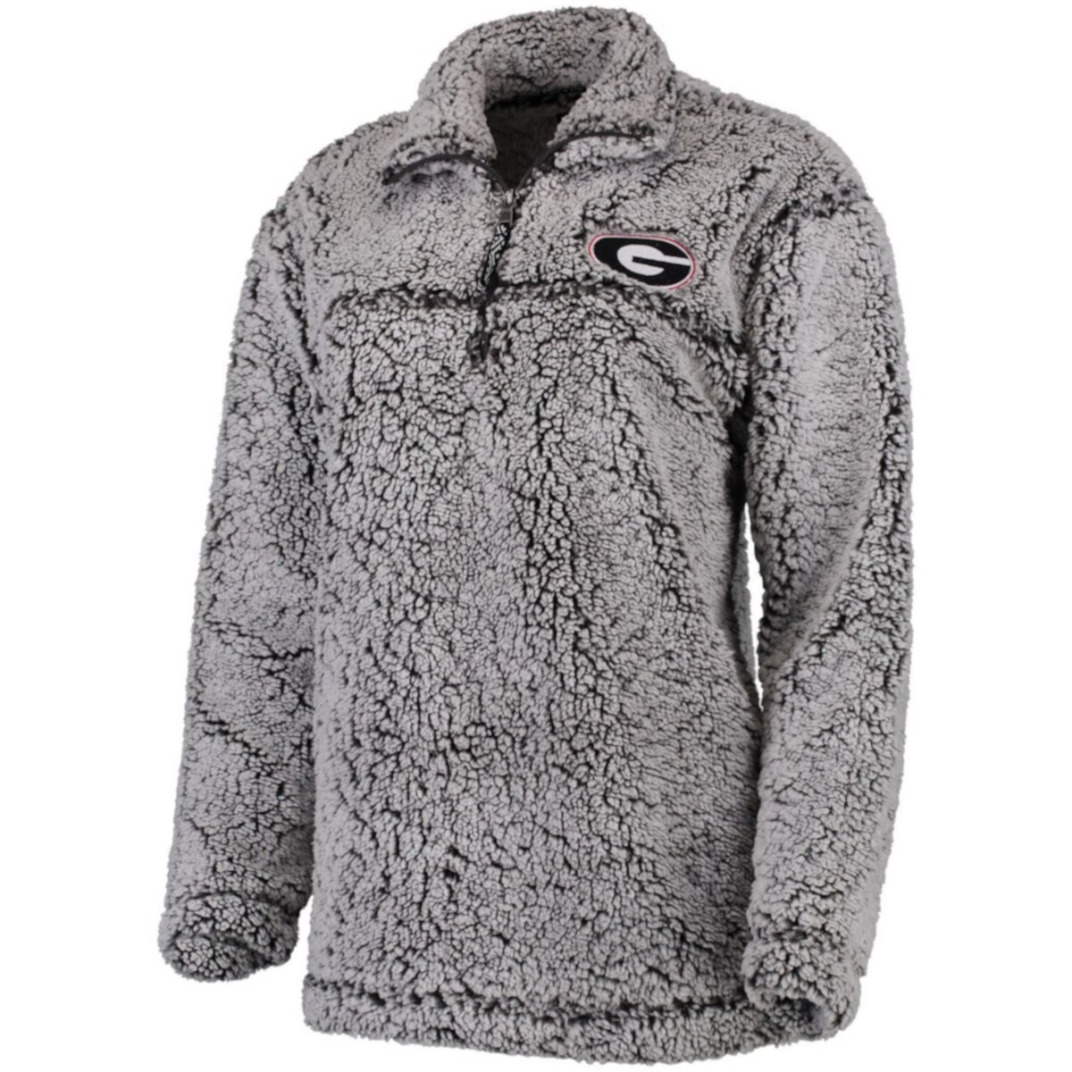 Женская Повседневная куртка Серого цвета Georgia Bulldogs Super Soft Quarter-Zip Unbranded