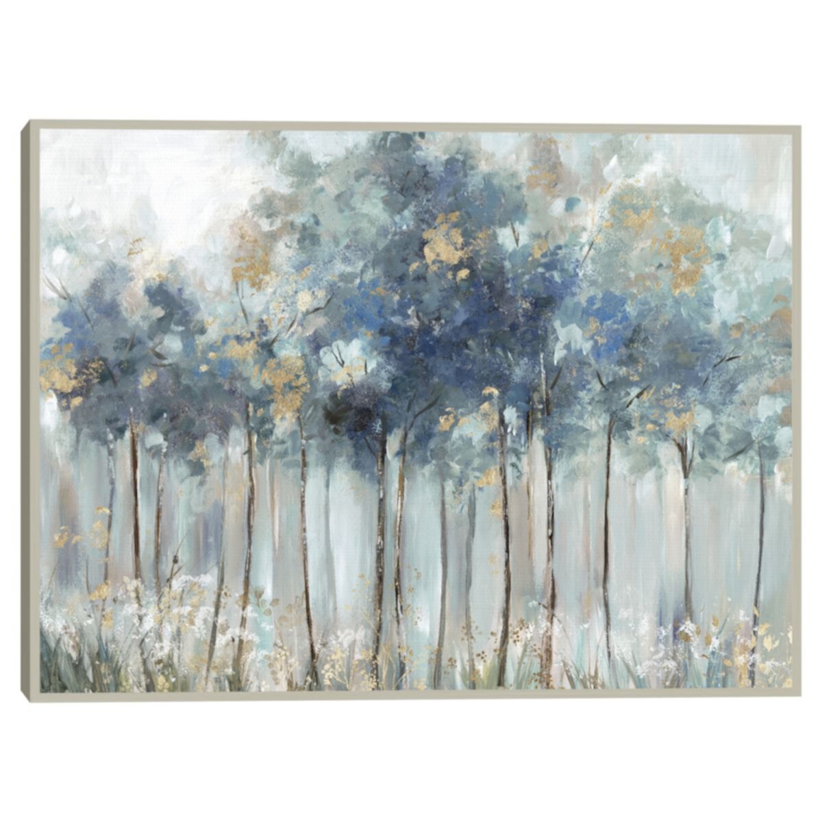 Fine Art Canvas Blue Golden Forest Wall Art Fine Art Canvas