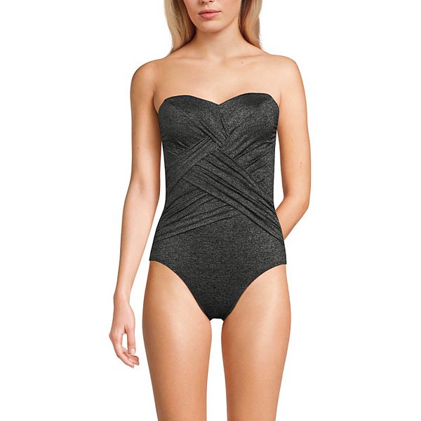 Женский Слитный Купальник Lands' End Bandeau Shine SlenderSuit Lands' End