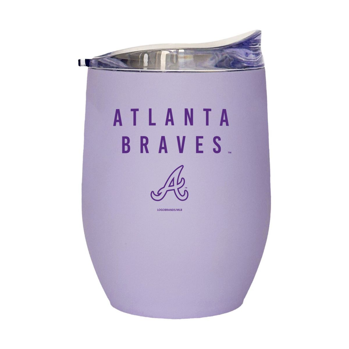 Atlanta Braves 16oz. Lavender Soft Touch Curved Tumbler Logo Brand