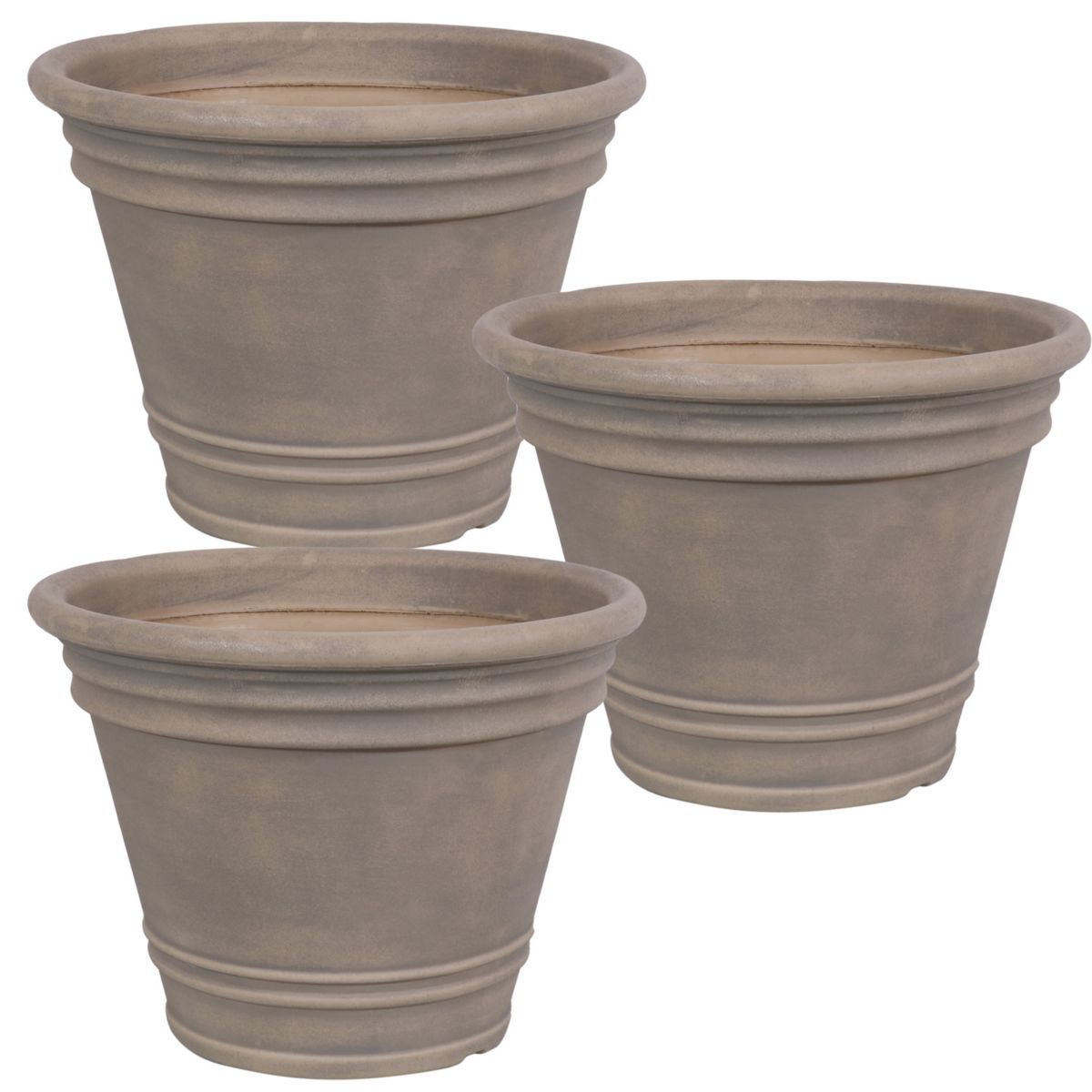 Franklin Outdoor Flower Pot Planter - 3-Pack Sunnydaze Decor
