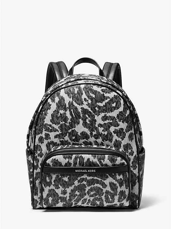 Bex Leopard Logo Backpack Michael Kors