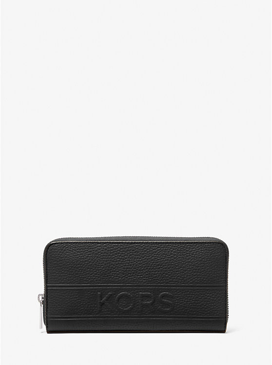 Hudson Pebbled Leather Zip-Around Wallet Michael Kors Mens