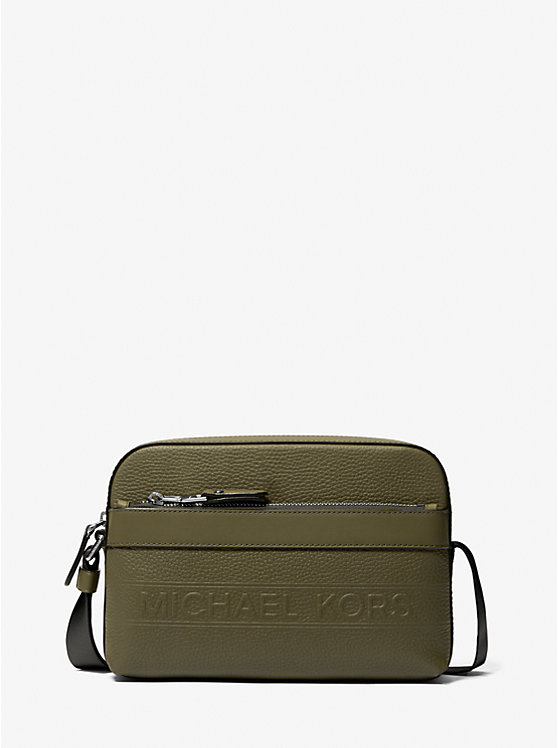 Hudson Pebbled Leather Utility Crossbody Bag Michael Kors Mens