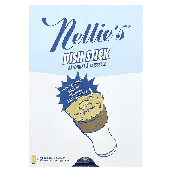 Dish Stick, 1 Stick, 2 Refills Nellie's