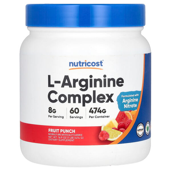 L-Arginine Complex, Fruit Punch, 16.9 oz (474 g) Nutricost