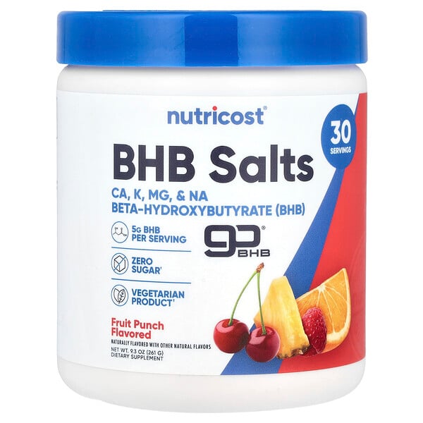 BHB Salts, Fruit Punch, 9.3 oz (261 g) Nutricost