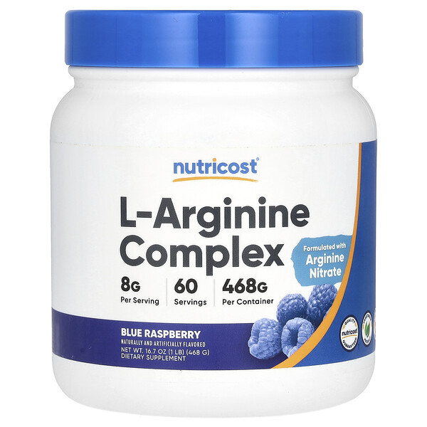 L-Arginine Complex, Blue Raspberry, 16.7 oz (468 g) Nutricost