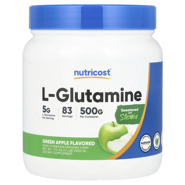 L-Glutamine, Green Apple, 17.9 oz (500 g) Nutricost