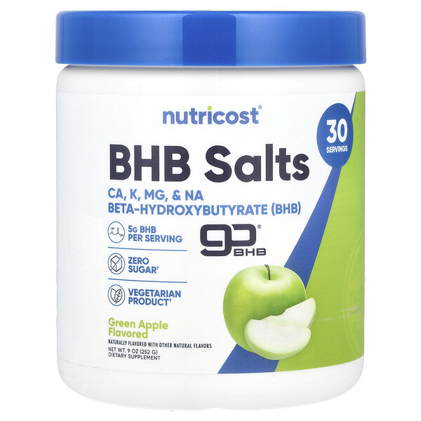 BHB Salts, Green Apple, 9 oz (Унции) (252 g) Nutricost