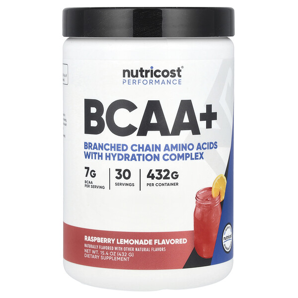 Performance, BCAA+, Raspberry Lemonade, 15.4 oz (432 g) Nutricost