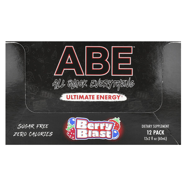 Ultimate Energy, Berry Blast , 12 Pack, 2 fl oz (60 ml) Each ABE