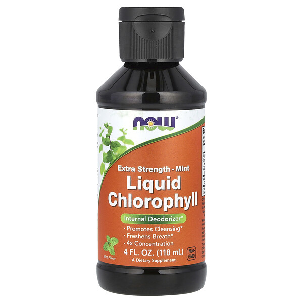 Liquid Chlorophyll, Extra Strength, Mint, 4 fl oz (118 ml) NOW Foods